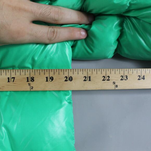 Aritzia Super Puff Jacket Womens XS Shorty Liquid Shine Hooded Puffer Goose Down - Picture 14 of 16